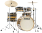 Preview: TAMA Superstar Classic Maple 5 teilig, Natural Ebony Tiger Wrap + SM5W HW Kit