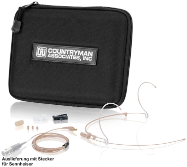 COUNTRYMAN H6 Kopfbügelmikrofon, Kugel, beige, normale Empfindlichkeit (Sprache) mit 3,5mm Stecker für Sennheiser