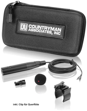 COUNTRYMAN ISOMAX2 Instrumentmikrofon für Querflöte, Hyperniere, mit XLR Stecker