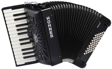 HOHNER Akkordeon, Bravo II 48, schwarz, silent key