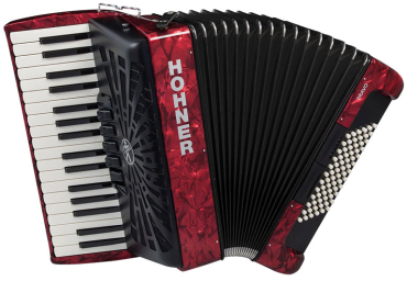 HOHNER Akkordeon, Bravo III 72, rot, silent key