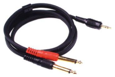 KLOTZ AY5-0100 Audiokabel, 1x Mini Stereoklinke - 2x Klinke, 1m