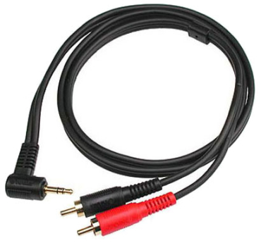 KLOTZ AY7-A0200 Audiokabel, 1x Mini Winkelstereoklinke - 2x Cinch, 2m