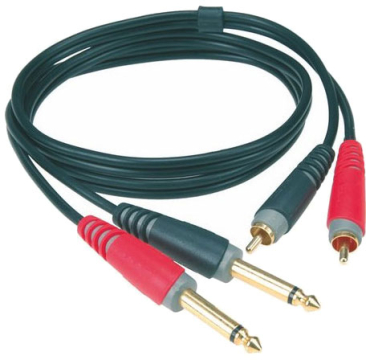 KLOTZ AT-CJ0100 Audiokabel, 2 x Cinch - 2 x Klinke, 1 m