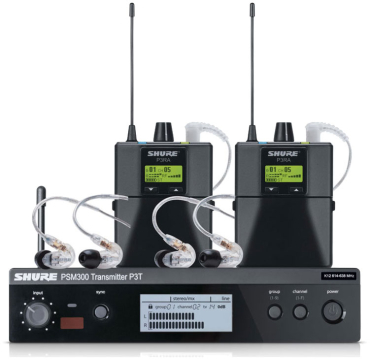 SHURE PSM 300 Twin Pack Pro Stereo In-Ear Monitoring System K3E inkl. 2 x SE215CL