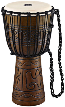 MEINL HDJ17-M Rope Tuned Artifact Series Djembe Medium 10 braun