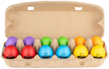 NINO PERCUSSION NINOSET19 Egg Shaker Set, Soft Sound