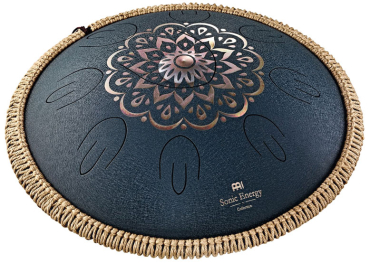 SONIC ENERGY OSTD2NBE Octave Steel Tongue Drum,Flower, D Amara, 9 Töne, 40 cm