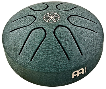 MEINL PSTD4DGGOL Sonic Energy 3 Pocket Steel Tongue Drum, A Dur, 6 Töne, 440 Hz, Dunkelgrün, Keim des Lebens