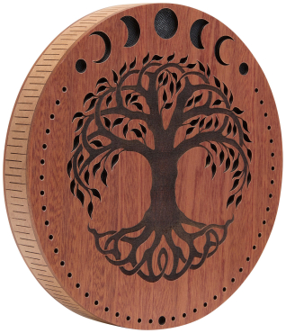 MEINL RDS10MTOL Sonic Energy 10" Rain Disk, Bachklang, Mondphasen und Lebensbaum Gravur