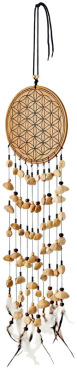 SONIC ENERGY Kenari Chimes, Blume des Lebens, Groß, 10 Schnüre