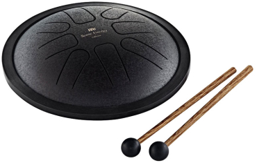 SONIC ENERGY SSTD1BK Small Steel Tongue Drum F Moll, 8 Töne, schwarz