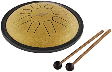 SONIC ENERGY SSTD3G Small Steel Tongue Drum C Moll, 8 Töne, gold