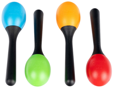 NINO PERCUSSION NINOSET569 Maracas Set für Kinder, 4 teilig