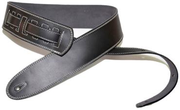 BOURBON STRAPS Softly Black Leder-Gitarrengurt