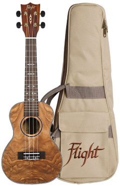 FLIGHT DUS 410 Quilted AshSopranukulele Sopranukulele, inkl. Gigbag