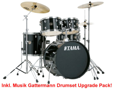 TAMA Rhythm Mate Studio Drumset Black Deluxe Bundle