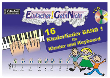 Einfacher geht nicht, 16 Kinderlieder Band 1 für das BWG Boomhackers Glockenspiel