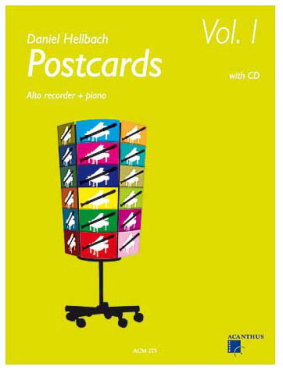 Postcards Vol. 1 (Altblockflöte u. Klavier), Daniel Hellbach, inkl. CD