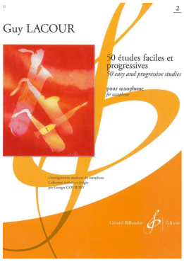 50 etudes faciles et progressives, Band 2, Guy Lacour, Saxophon