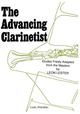 The Advancing Clarinetist, Leon Lester