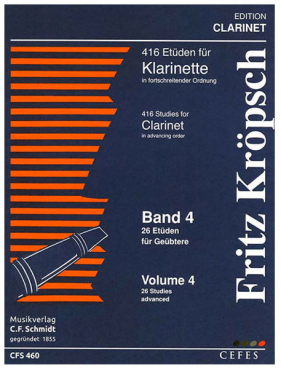 416 Etüden für Klarinette, Band 4, Fritz Kröpsch