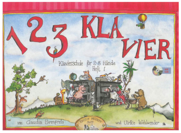 1,2,3, Klavier, Heft 1, Ulrike Wohlwender / Claudia Ehrenpreis, inkl. CD