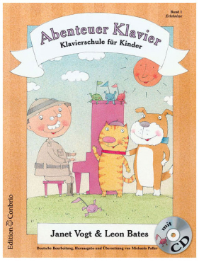 Abenteuer Klavier, Klavierschule für Kinder, Band 1, Janet Vogt & Leon Bates, inkl. CD