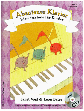 Abenteuer Klavier, Klavierschule für Kinder, Band 2, Uanet Vogt & Leon Bates, inkl. Online Audio Material