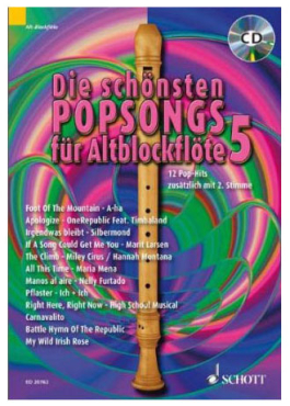 Die schönsten Popsongs für Altblockflöte 5, inkl. CD