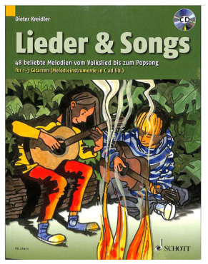 Lieder & Songs, Dieter Kreidler, 1 - 3 Gitarren, inkl. CD