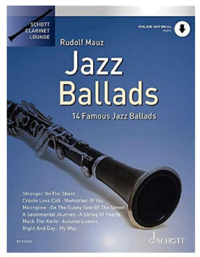 Schott Clarinet Lounge, Jazz Ballads, Klarinette, Rudolf Mauz, inkl. Online Audio Material