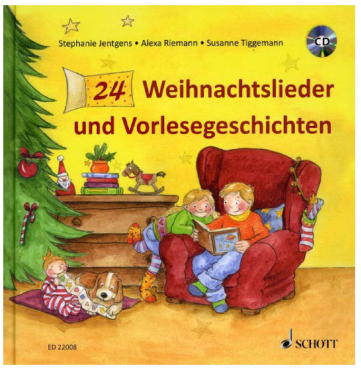 24 Weihnachtslieder u. Vorlesegeschichten, Jentgens, Riemann, Tiggemann, inkl. CD