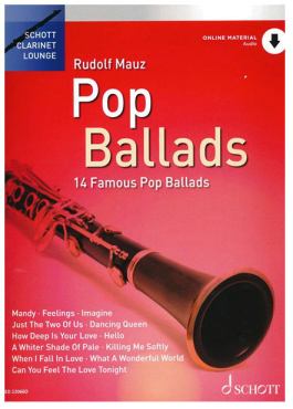 Schott Clarinet Lounge, Pop Ballads, Klarinette, Rudolf Mauz, online Audio Material