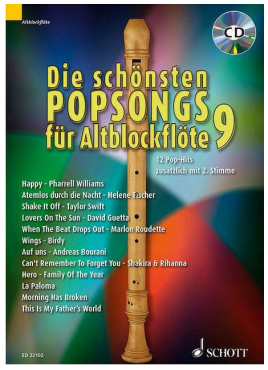 Die schönsten Popsongs für Altblockflöte 9, inkl. CD