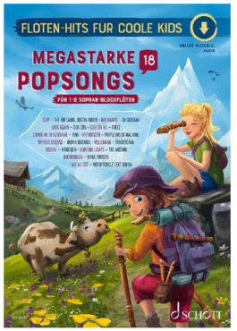 Megastarke Popsongs 18, Uwe Bye, Blockflöte, inkl. Online Audio Material