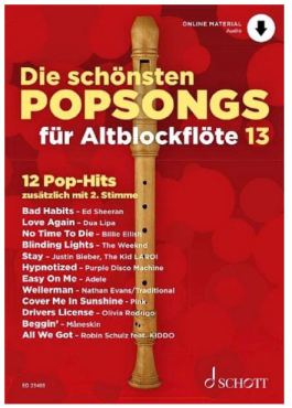 Die schönsten Popsongs für Altblockflöte 13, inkl. Online Audio Material