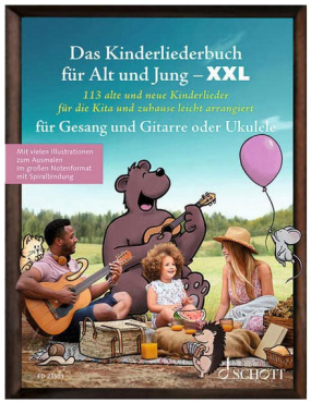 Das Kinderliederbuch für Alt und Jung XXL, für Gesang und Gitarre oder Ukulele