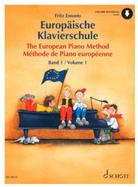 Europäische Klavierschule, Band 1, inkl. online Audio Material, Fritz Emonts