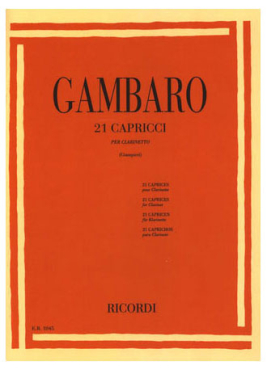 Gambaro, 21 Capricci, Klarinette, Ricordi