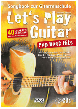 Let´s Play Guitar , Pop Rock Hits, Alexander Espinosa , inkl. DVD und 2 CDs