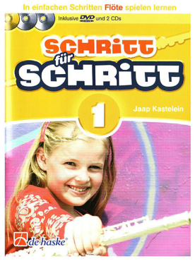 Schritt für Schritt 1, Jaap Kastelein, Querflöte, inkl. 2 CD´s