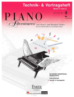 Piano Adventures, Band 2, Technik- und Vortragsheft, inkl. CD, Nancy und Randall Faber