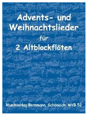 Advents- und Weihnachtslieder für 2 Altblockflöten