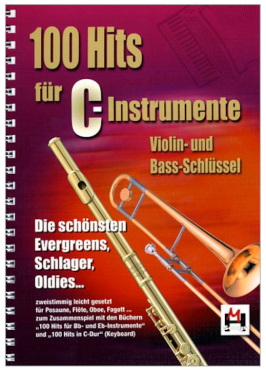 100 Hits für C-Instrumente (Violin- und Bassschlüssel)