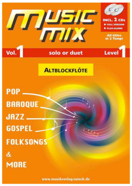 Music Mix, Band 1, Level 1, Altblockflöte, solo or duet, inkl. CD