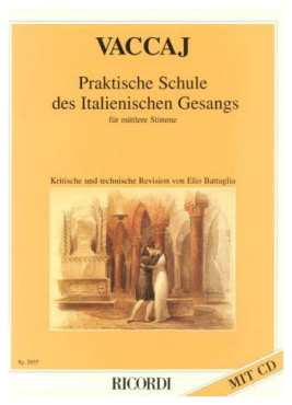 Vaccaj, Praktische Schule des Italienischen Gesangs, Mittlere Stimme, inkl. CD