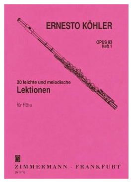 20 leichte und melodische Lektionen für Flöte, op.93/1, Ernesto Köhler 