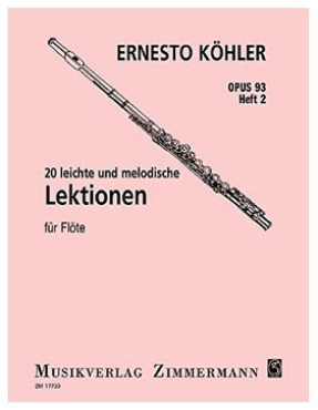 20 leichte und melodische Lektionen für Flöte, op.93,Band 2, Ernesto Köhler 