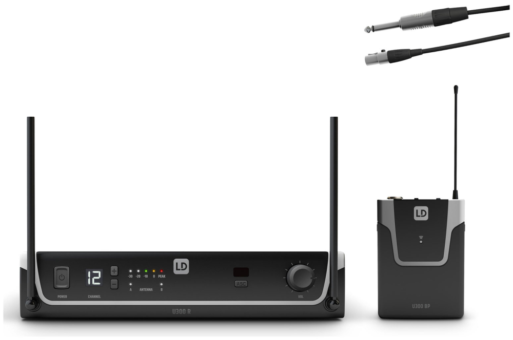LD SYSTEMS U305BPG Funksystem mit Bodypack und Gitarren Kabel - 584 - 608 MHz